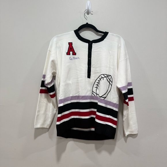 Anthropologie Daily Practice Go Team Embroidered
Henley Top Small - Picture 4 of 10